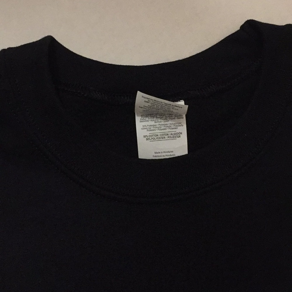 SWEATSHIRT NEW GILDAN back to school 'Beaming' logo black warm fall travel - Picture 6 of 14